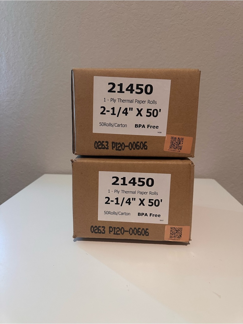 Thermal Paper Rolls 2-1/4" x 50' - 100 rolls